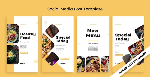 Simple and modern restaurant instagram story template collection