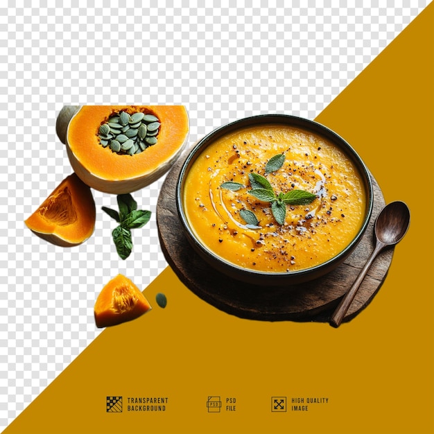 simple pumpkin soup image without background hd quality