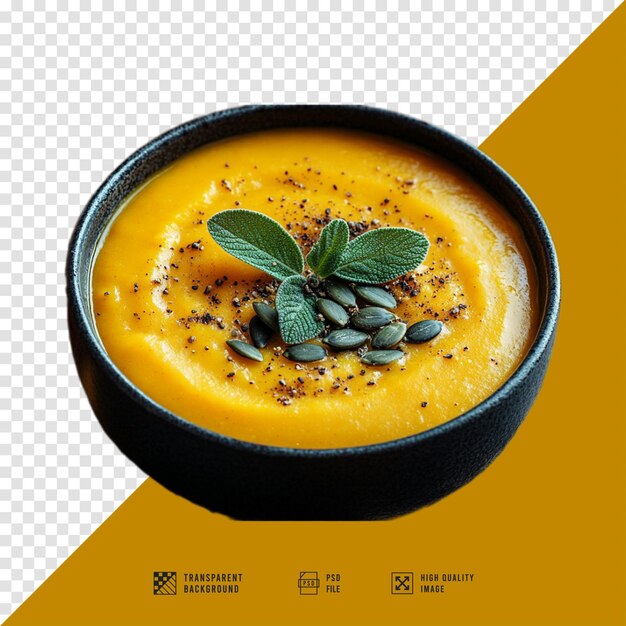 PSD simple pumpkin soup image without background hd quality