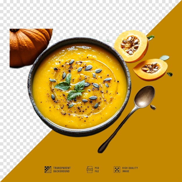 simple pumpkin soup image without background hd quality