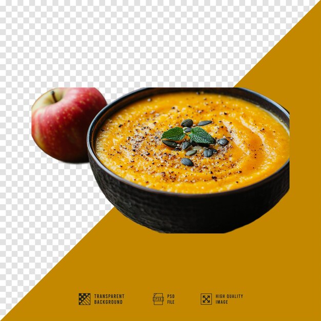 PSD simple pumpkin soup image without background hd quality