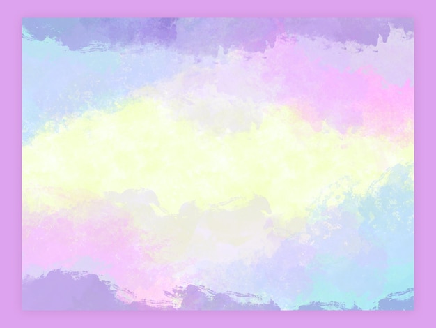 Simple Purple and Yellow Watercolor Background with Soft Brushstrokes