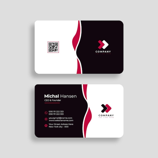 Simple shape business card template psd file