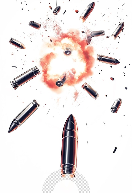 PSD simple vector illustration of round bullets in transparent background