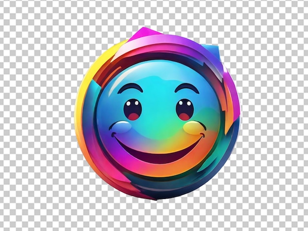 PSD simple vivid logo of happy emoji