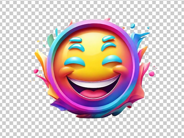 PSD simple vivid logo of happy emoji