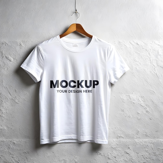 Simple white Tshirt mockup