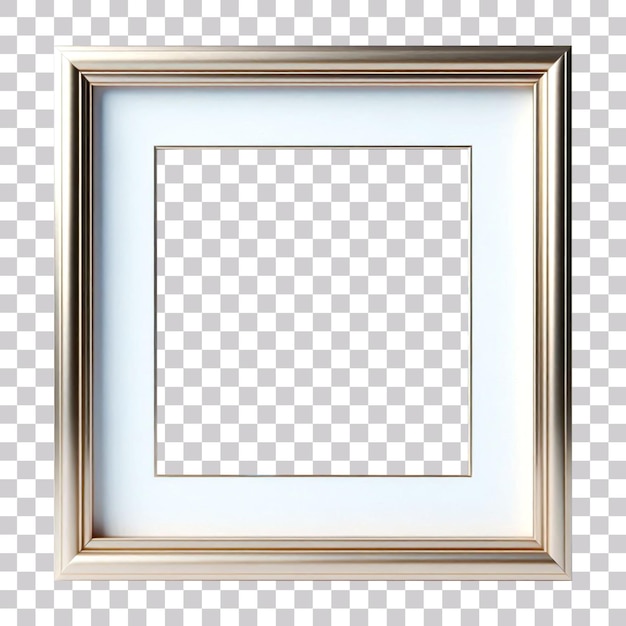 A simple wooden picture frame isolated on a transparent background