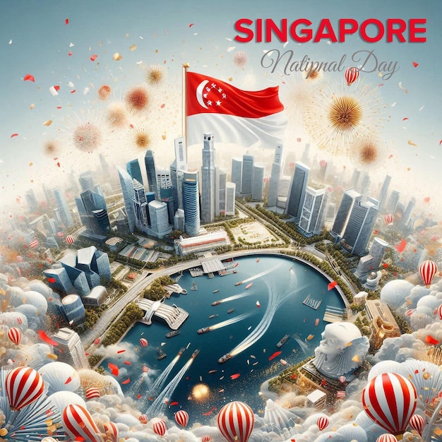 Singapore National Day Banner Design