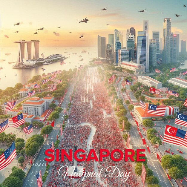 PSD singapore national day psd banner design template