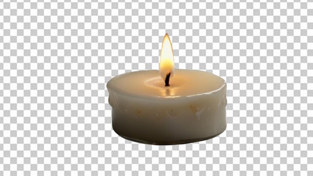 Single lit candle with quite flame