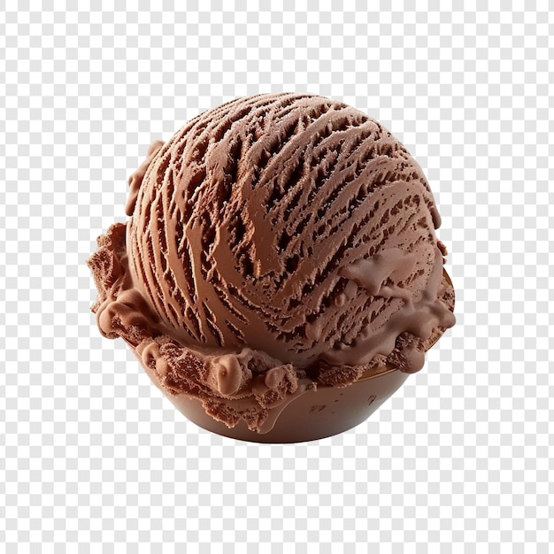 PSD a single scoop of chocolate ice cream