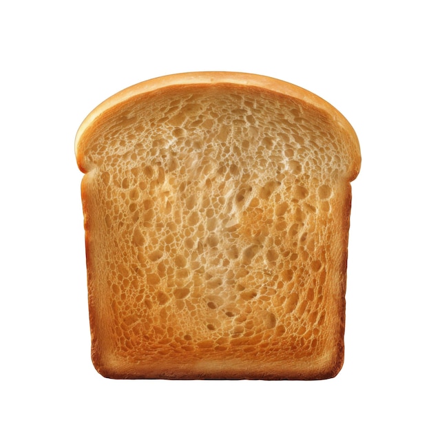 Single Slice of Toasted Bread with Visible Air Pockets