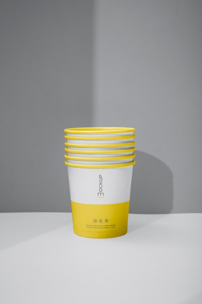 PSD single-use disposable cup mock-up