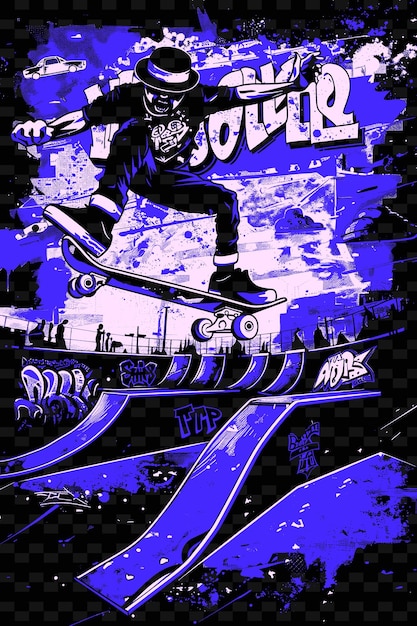 Ska Band Playing in a Skate Park With Graffiti and Ramps Pos Illustration Music Poster Designs