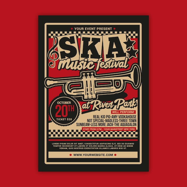 Ska Music Concert Flyer