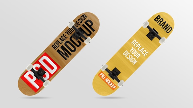 Skateboard 3d rendering mockup design