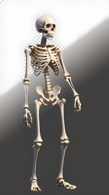 a skeleton with a picture of a skeleton