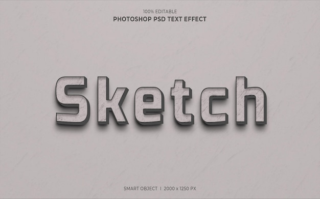 Sketch text style effect