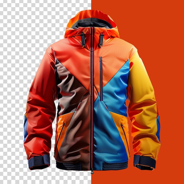 Ski instructor jacket png isolated on transparent background