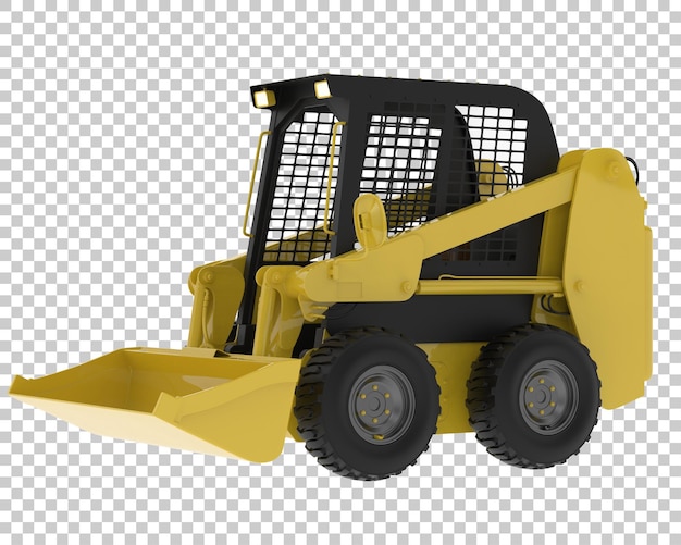 PSD skid steer on transparent background 3d rendering illustration