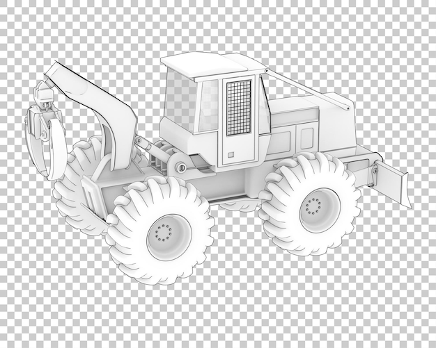 PSD skidder on transparent background 3d rendering illustration