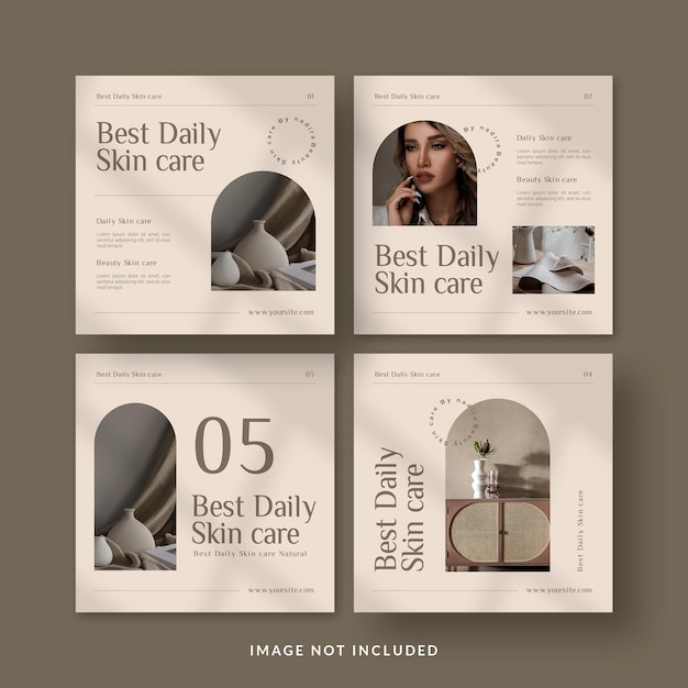 Skin care instagram post template