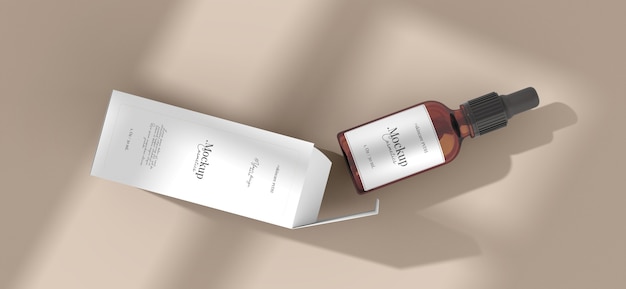 Skin care packaging design mockup