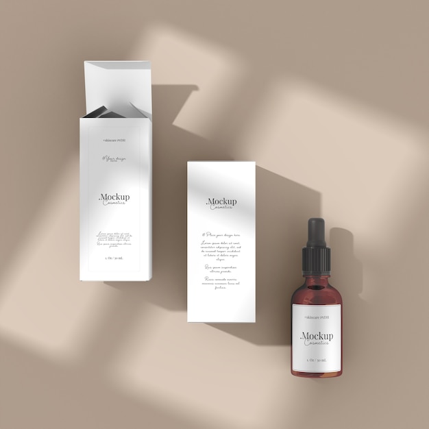 Skin care packaging design mockup