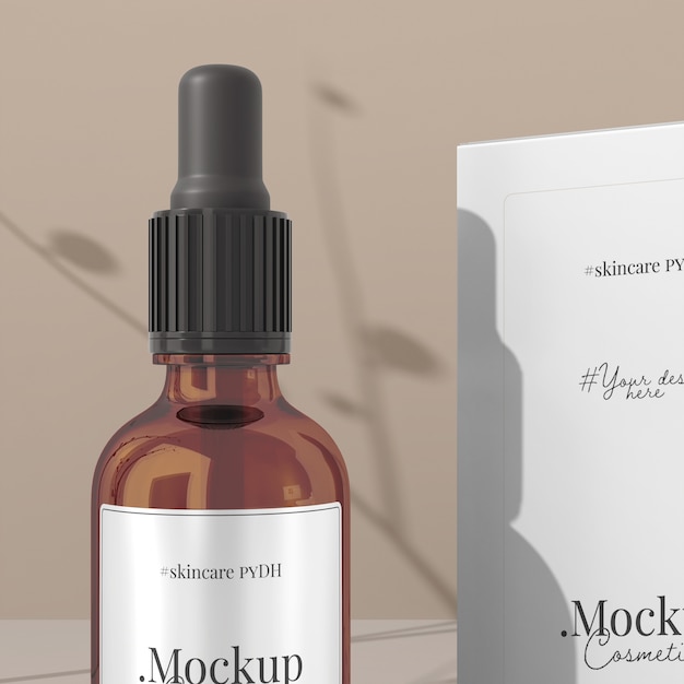 Skin care packaging design mockup