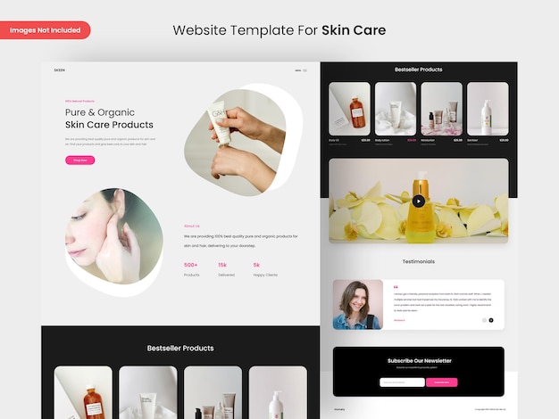 PSD skin care website page design website