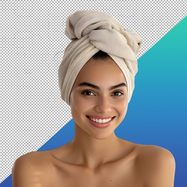 Skin model with head towel