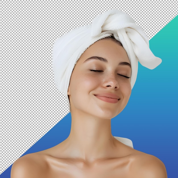 Skin model with head towel