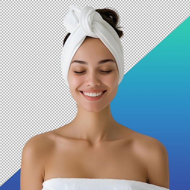 Skin model with head towel