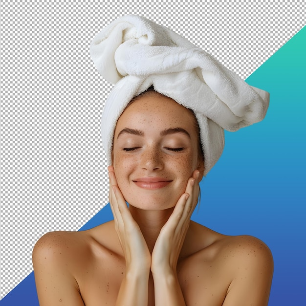 Skin model with head towel