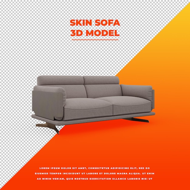 Skin Sofa 3d isolated model