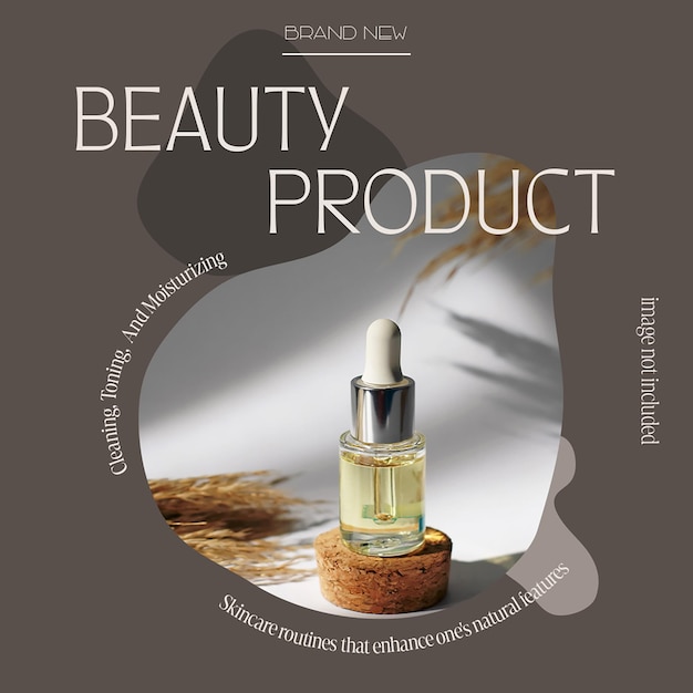 PSD skincare beauty product instagram post