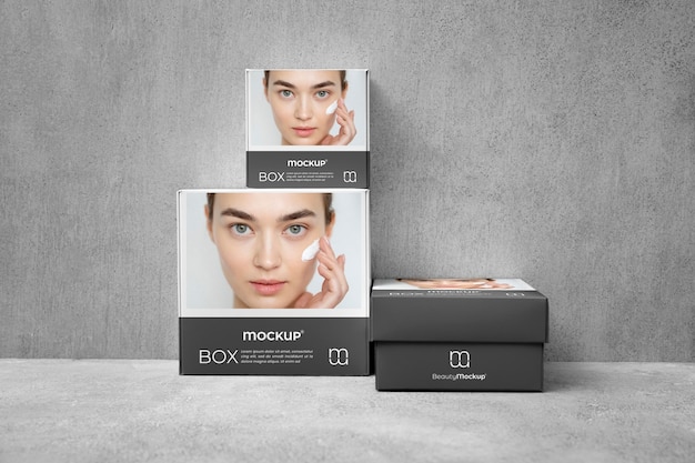 Skincare cream packaging mock-up design