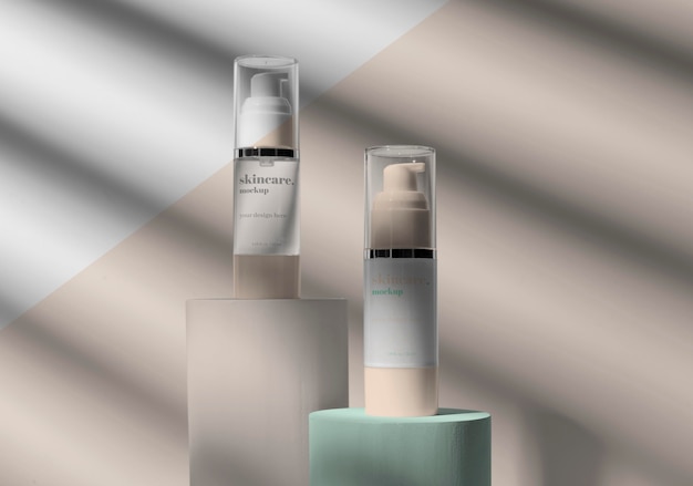 Skincare products mock-up arrangement