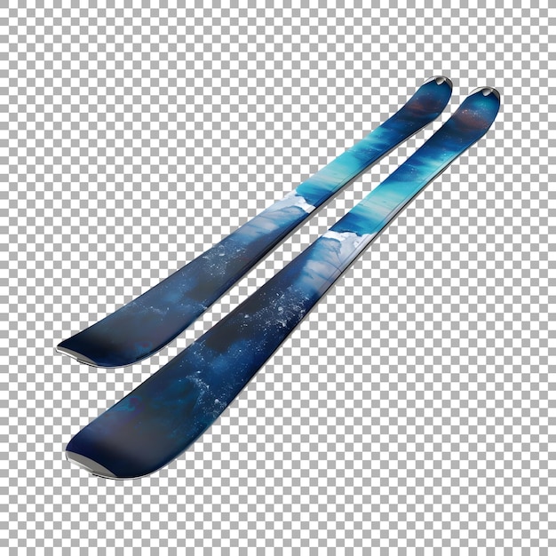 PSD skis bindings on transparent background ai generated