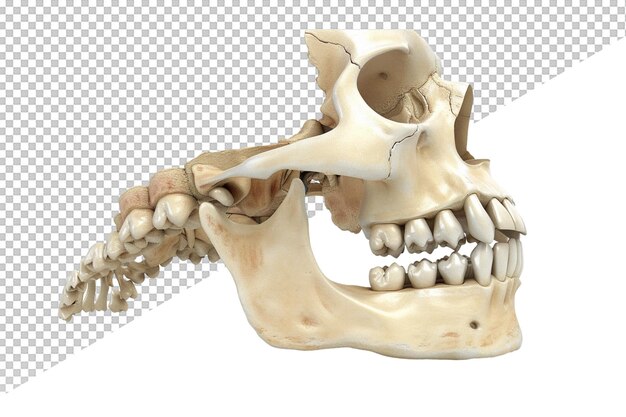 PSD a skull of a bear with a jaw that saysbones