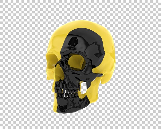 PSD skull isolated on background 3d rendering illustration