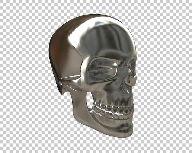 PSD skull isolated on background 3d rendering illustration