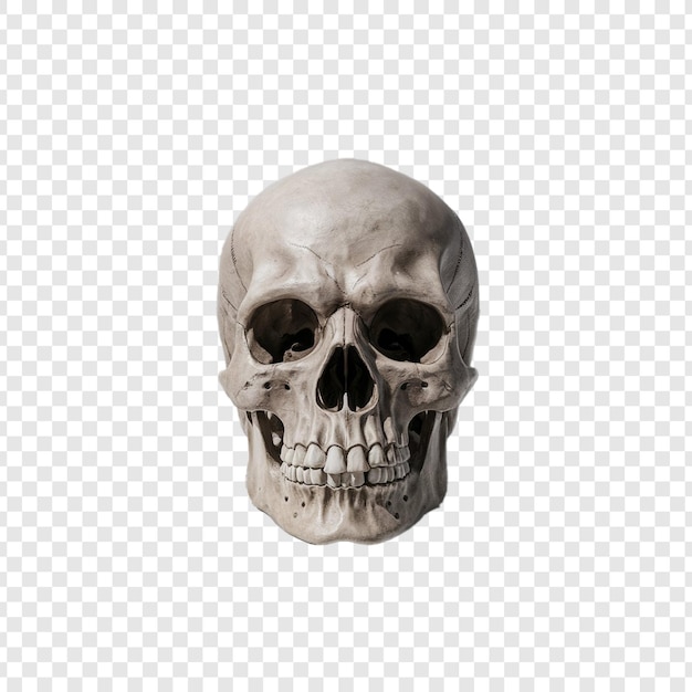 PSD skull on a transparent background