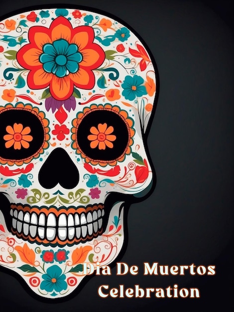 a skull with flowers and a skull that says quot mexican mexican quot