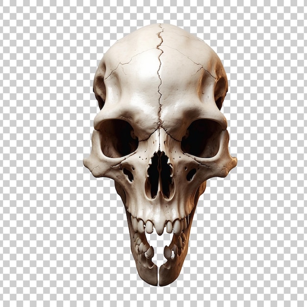 PSD a skull with horns and horns is shown on a grid