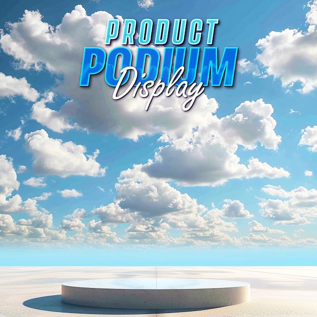 sky product podium display for post background