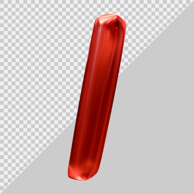 Slash symbol in 3d render