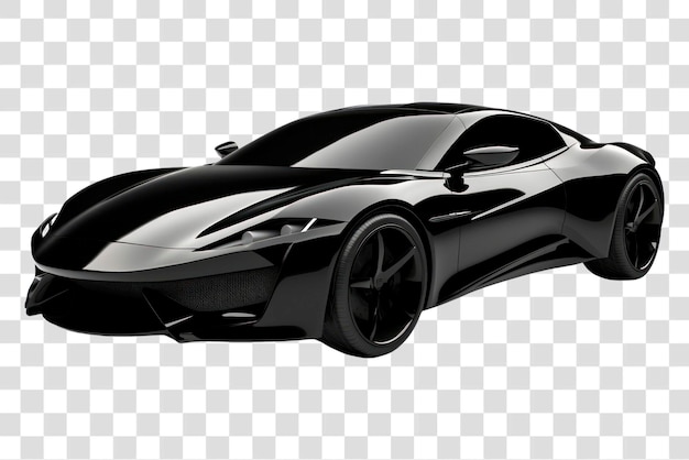 Sleek black sports car image