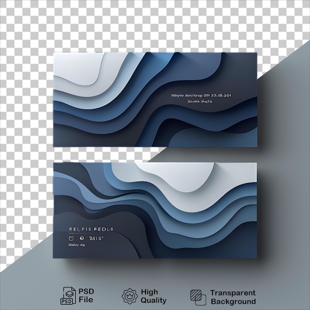 PSD sleek blue and white banner layout isolated on transparent background